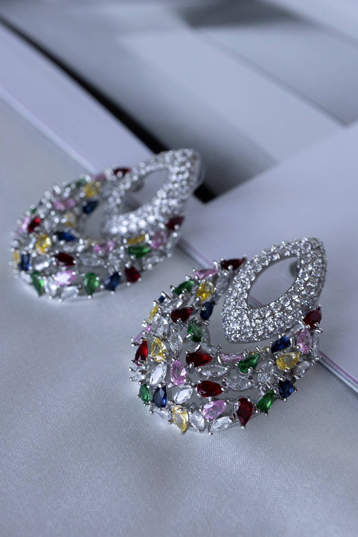 Multicolor Oval Earrings