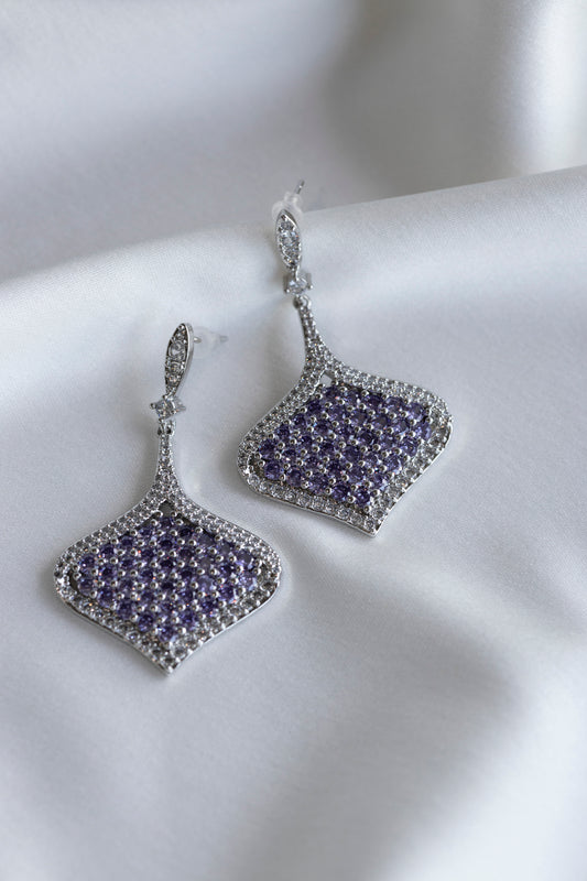 Purple Statement Earrings