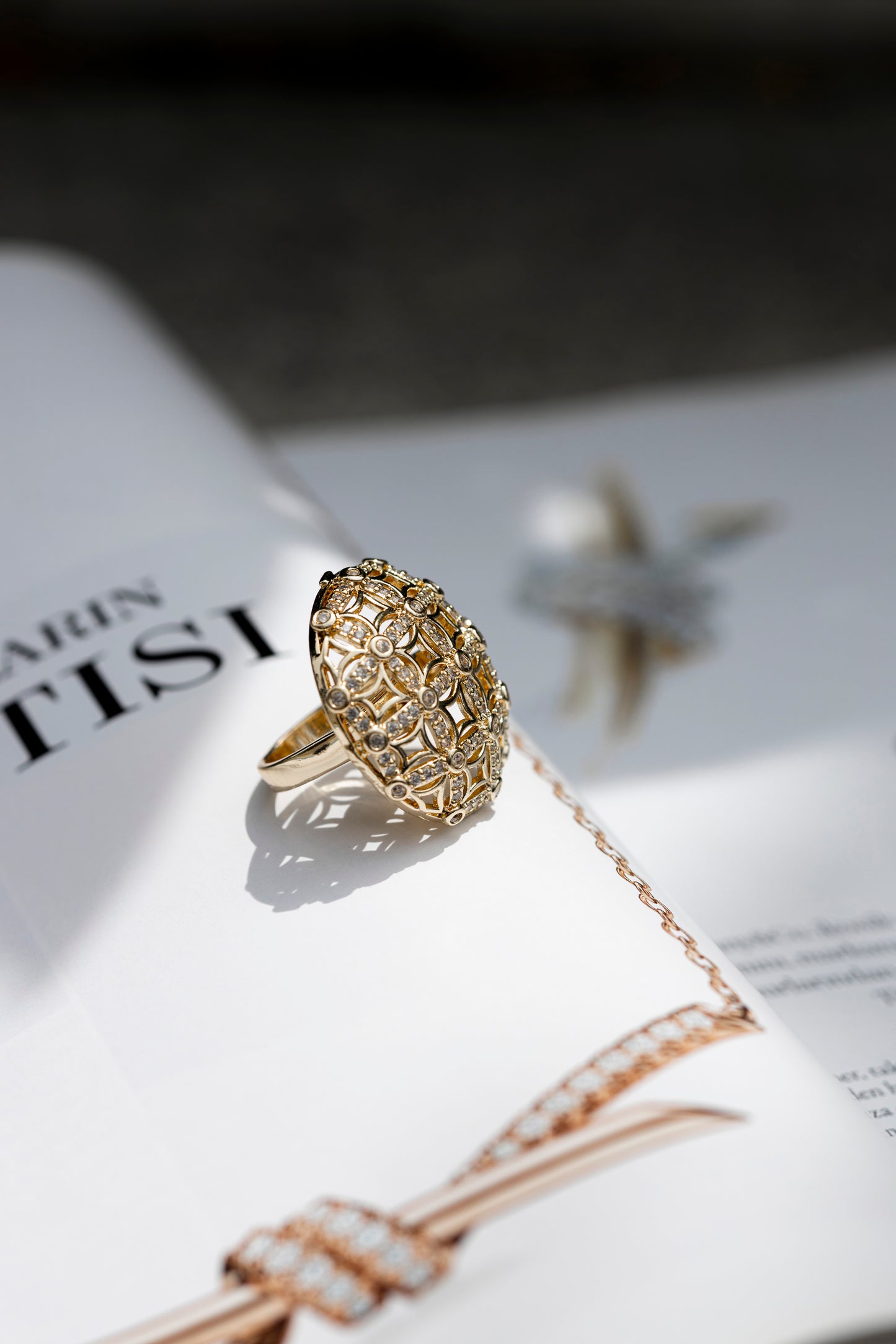 Gold Floral Ring