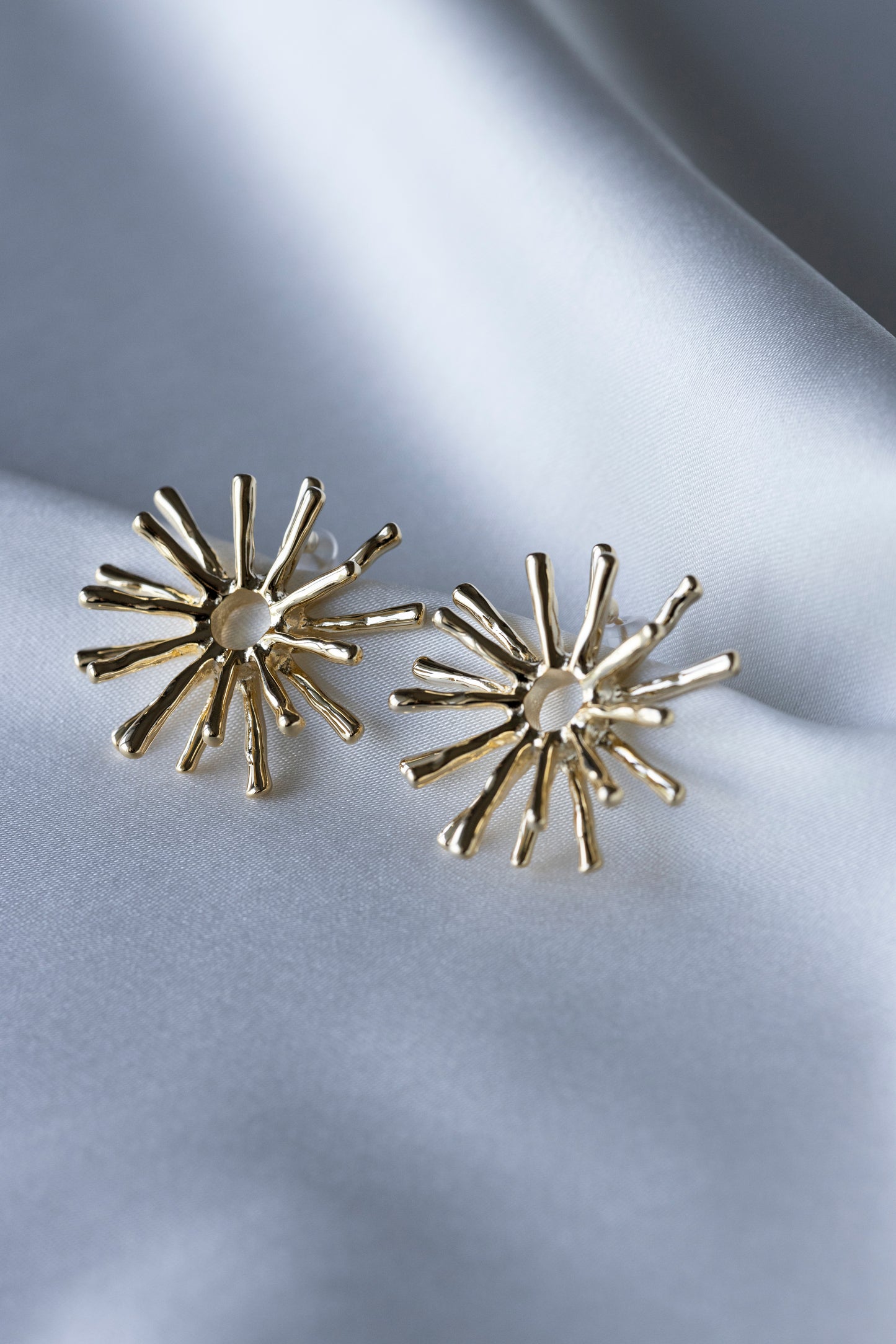 Gold Spikes Earrings