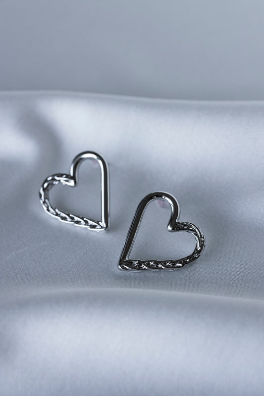 Silver Love Earrings